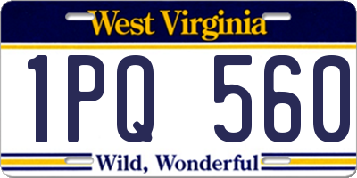 WV license plate 1PQ560