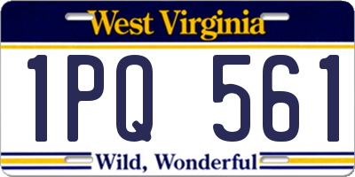 WV license plate 1PQ561