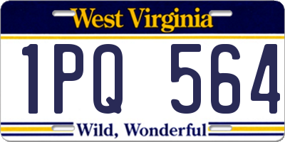 WV license plate 1PQ564