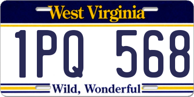 WV license plate 1PQ568