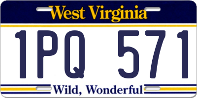 WV license plate 1PQ571