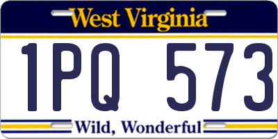 WV license plate 1PQ573