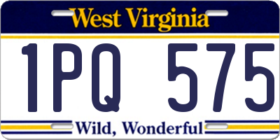 WV license plate 1PQ575