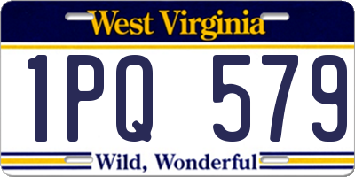 WV license plate 1PQ579