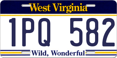 WV license plate 1PQ582
