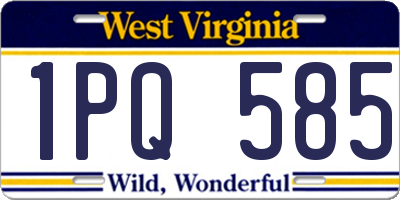 WV license plate 1PQ585