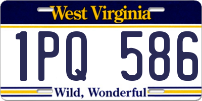 WV license plate 1PQ586