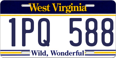 WV license plate 1PQ588