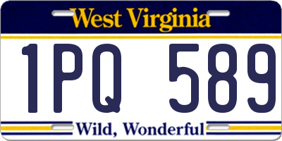 WV license plate 1PQ589