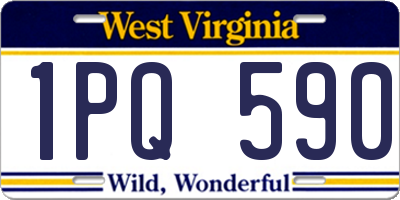 WV license plate 1PQ590