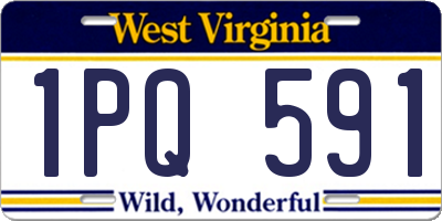 WV license plate 1PQ591