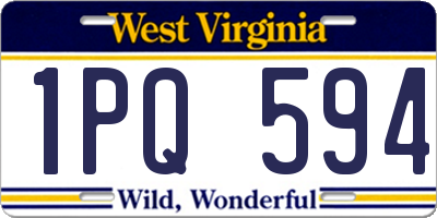 WV license plate 1PQ594