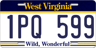 WV license plate 1PQ599