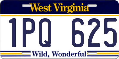 WV license plate 1PQ625