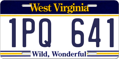 WV license plate 1PQ641