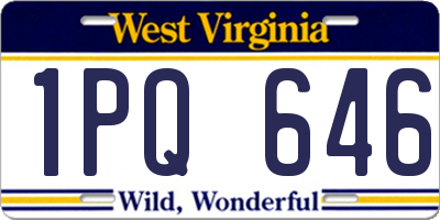 WV license plate 1PQ646