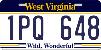 WV license plate 1PQ648