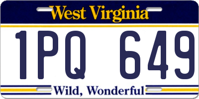 WV license plate 1PQ649