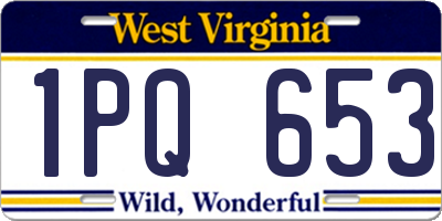 WV license plate 1PQ653