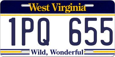 WV license plate 1PQ655