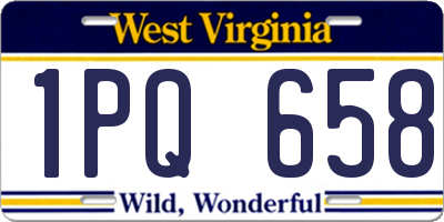 WV license plate 1PQ658