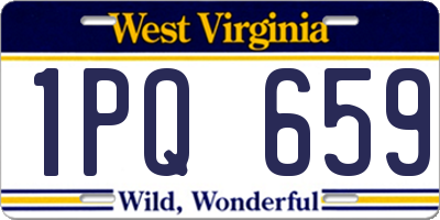 WV license plate 1PQ659