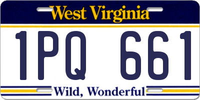 WV license plate 1PQ661