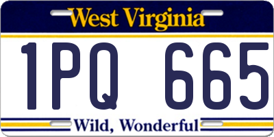 WV license plate 1PQ665