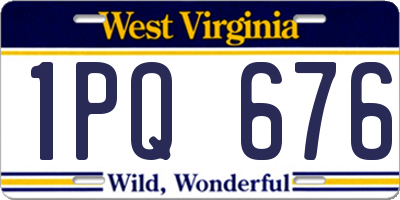 WV license plate 1PQ676