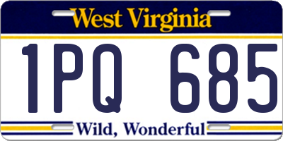 WV license plate 1PQ685