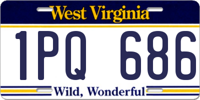 WV license plate 1PQ686
