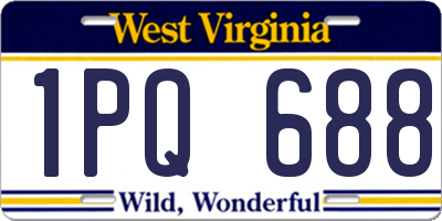 WV license plate 1PQ688