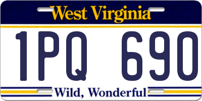 WV license plate 1PQ690