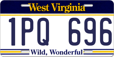WV license plate 1PQ696