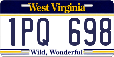 WV license plate 1PQ698