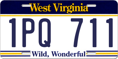 WV license plate 1PQ711
