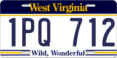 WV license plate 1PQ712