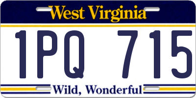 WV license plate 1PQ715