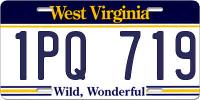 WV license plate 1PQ719