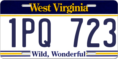 WV license plate 1PQ723