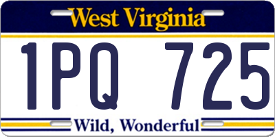 WV license plate 1PQ725