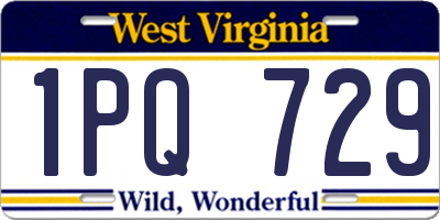 WV license plate 1PQ729