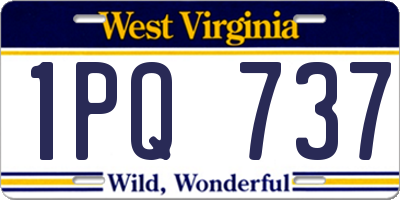 WV license plate 1PQ737