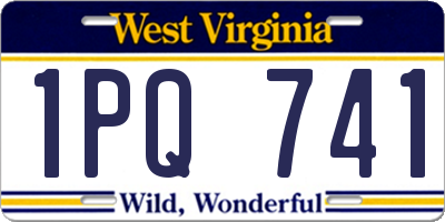 WV license plate 1PQ741