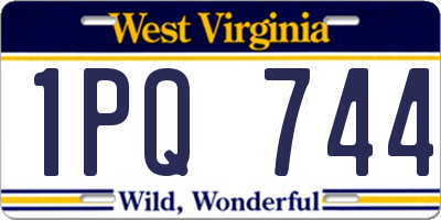 WV license plate 1PQ744