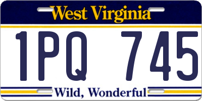 WV license plate 1PQ745