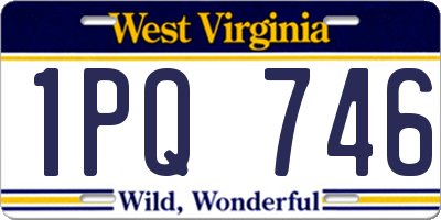 WV license plate 1PQ746