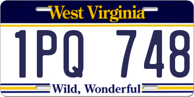 WV license plate 1PQ748