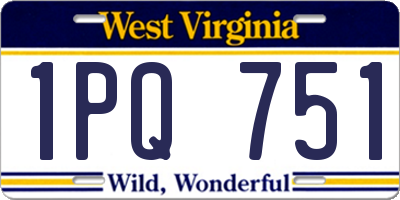 WV license plate 1PQ751