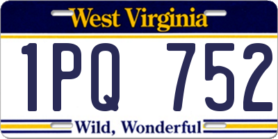 WV license plate 1PQ752